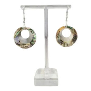 Open Circle Abalone Earrings
